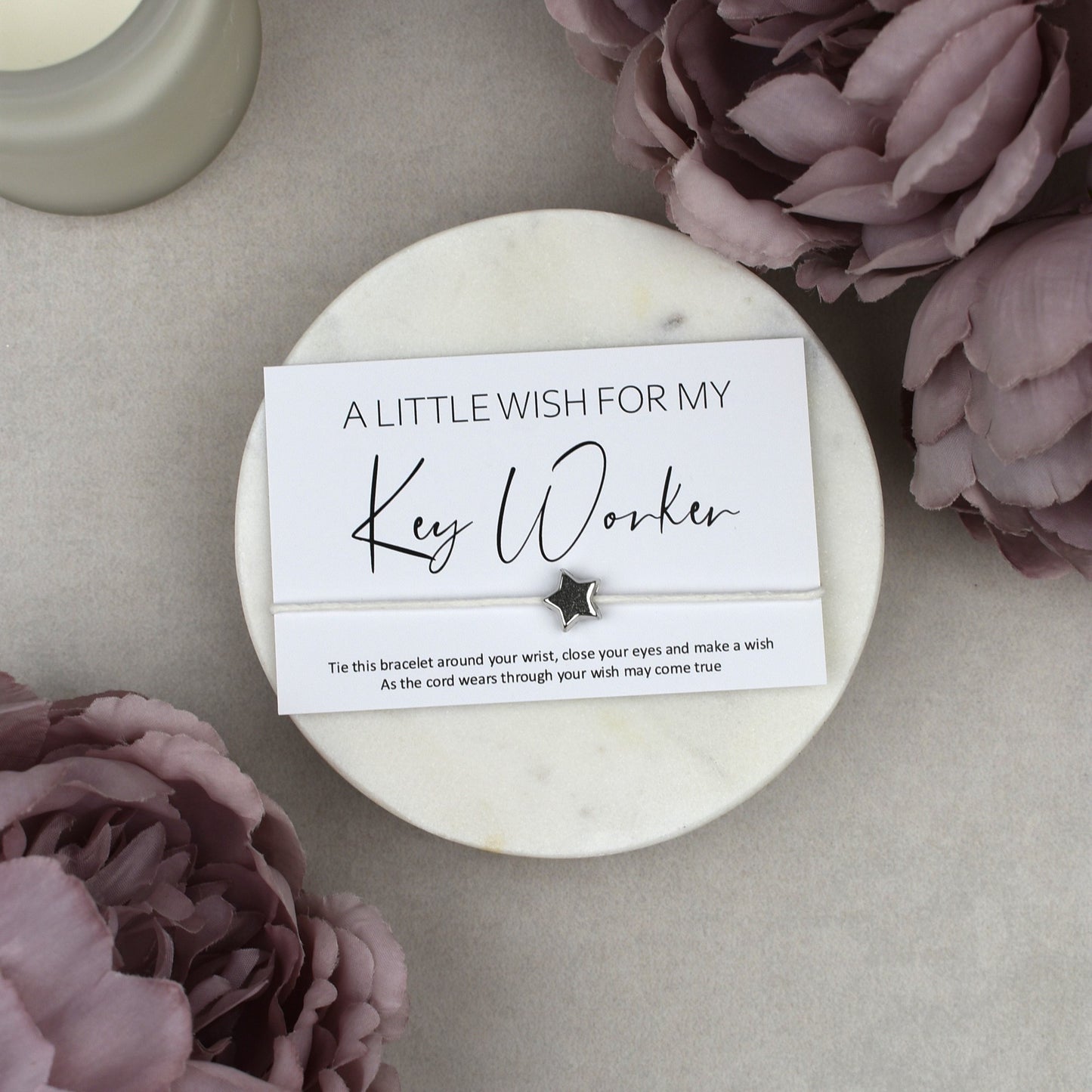 CLEARANCE - A Little Wish For My Key Worker Wish Bracelet