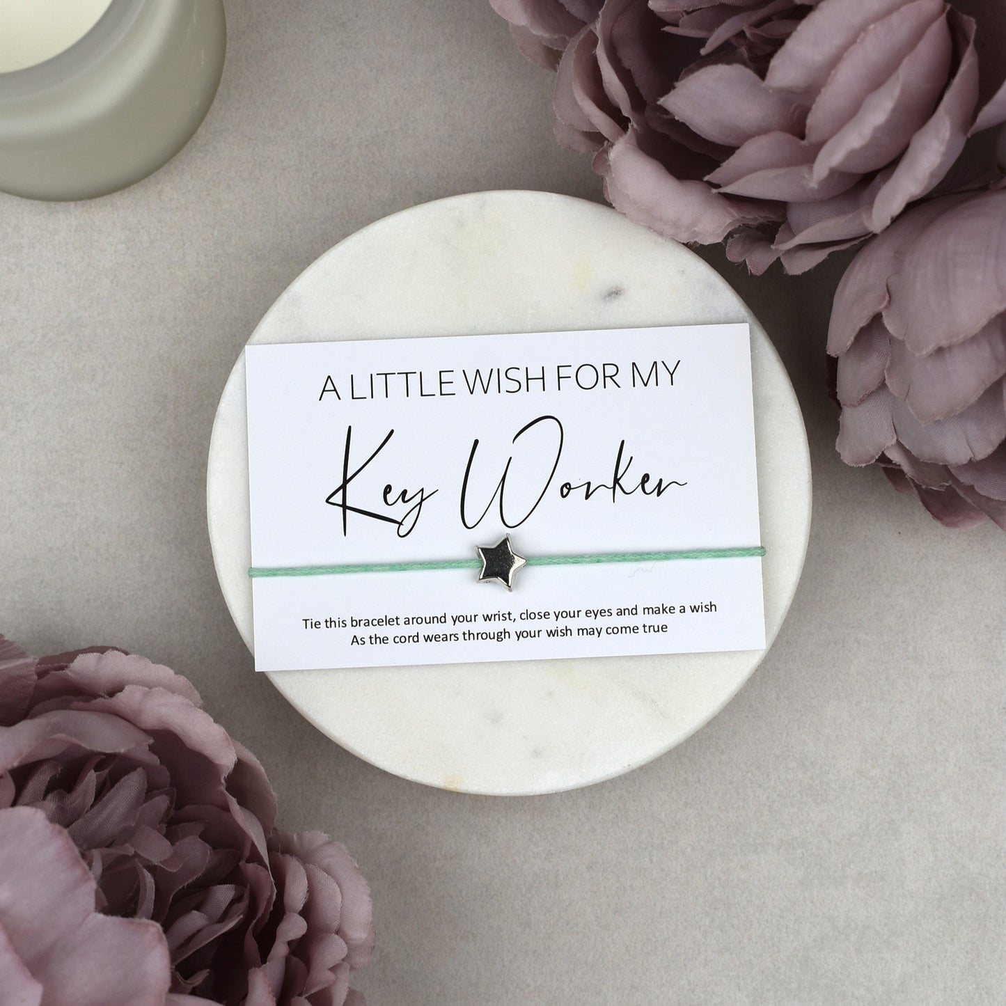 CLEARANCE - A Little Wish For My Key Worker Wish Bracelet