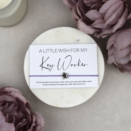 CLEARANCE - A Little Wish For My Key Worker Wish Bracelet