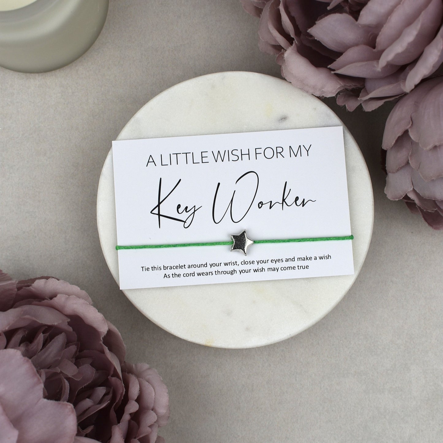 CLEARANCE - A Little Wish For My Key Worker Wish Bracelet