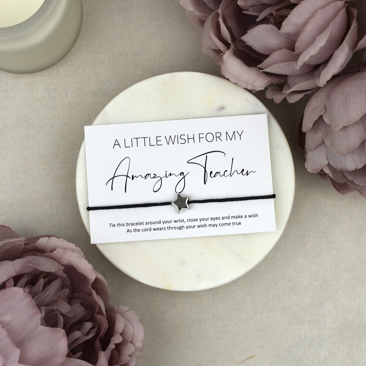 CLEARANCE - A Little Wish For My Amazing Teacher Wish Bracelet