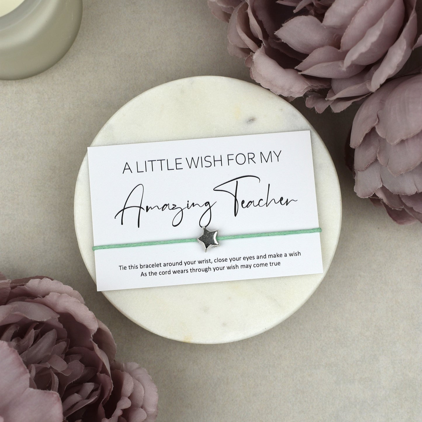 CLEARANCE - A Little Wish For My Amazing Teacher Wish Bracelet