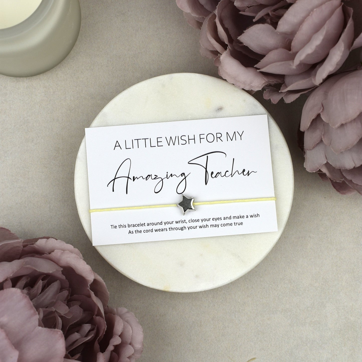 CLEARANCE - A Little Wish For My Amazing Teacher Wish Bracelet