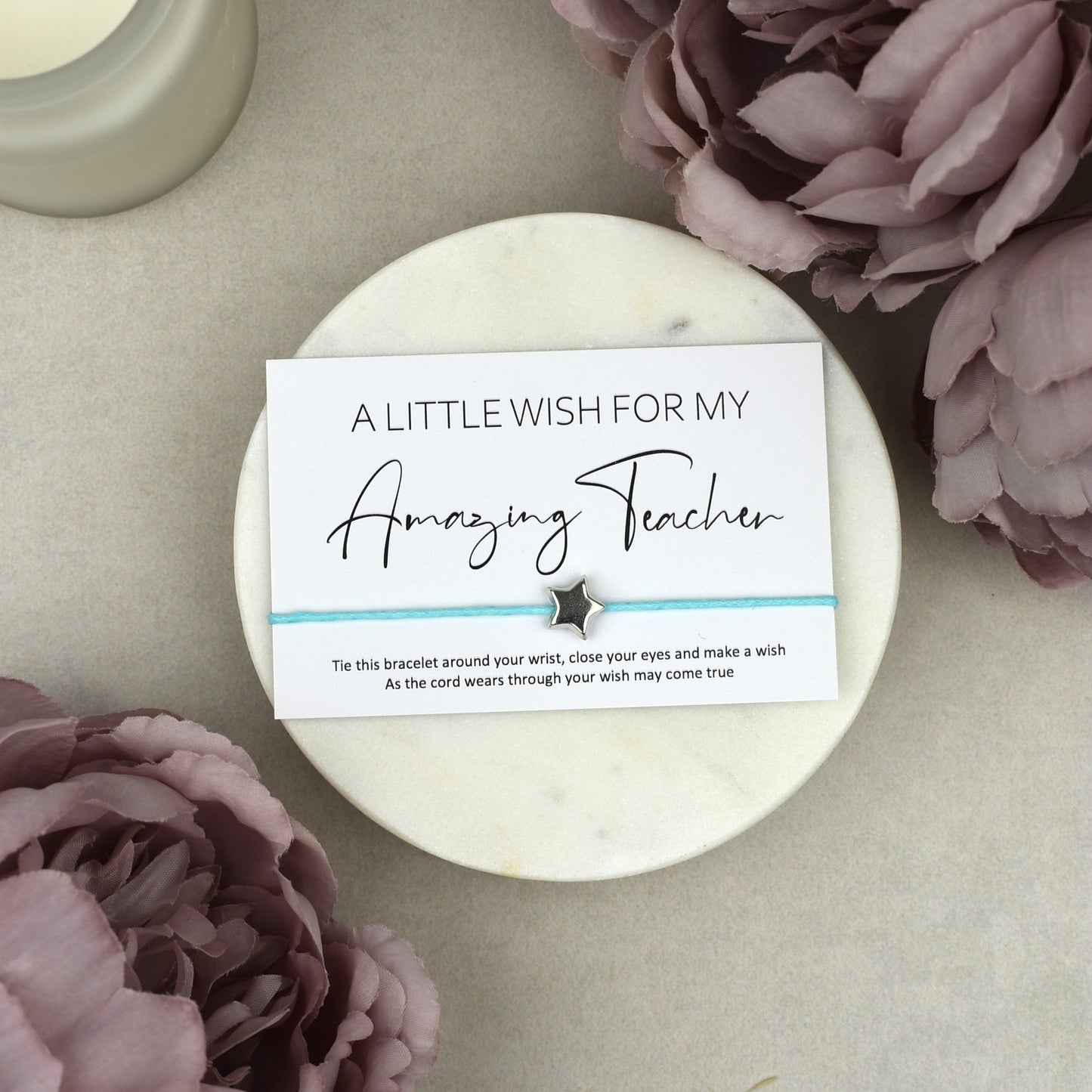CLEARANCE - A Little Wish For My Amazing Teacher Wish Bracelet