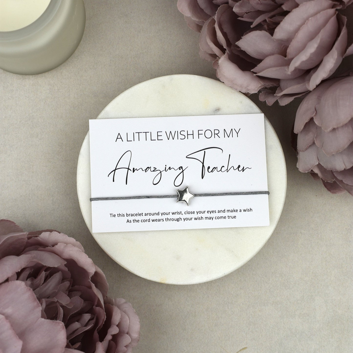 CLEARANCE - A Little Wish For My Amazing Teacher Wish Bracelet