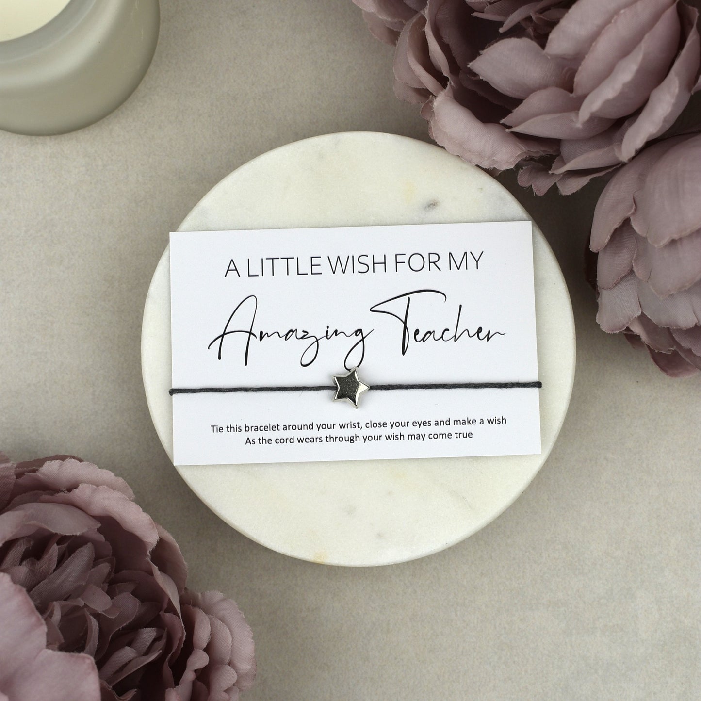 CLEARANCE - A Little Wish For My Amazing Teacher Wish Bracelet