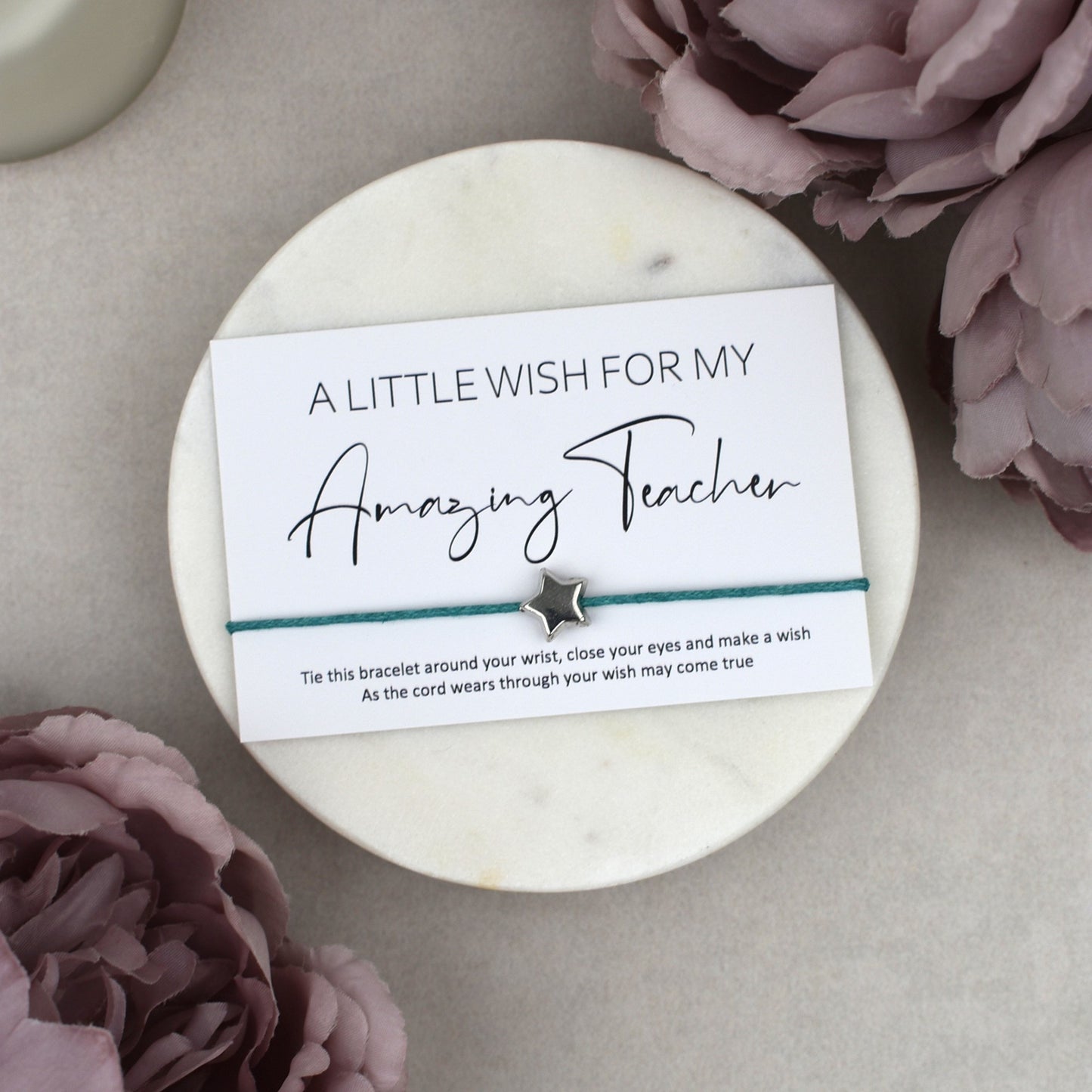 CLEARANCE - A Little Wish For My Amazing Teacher Wish Bracelet