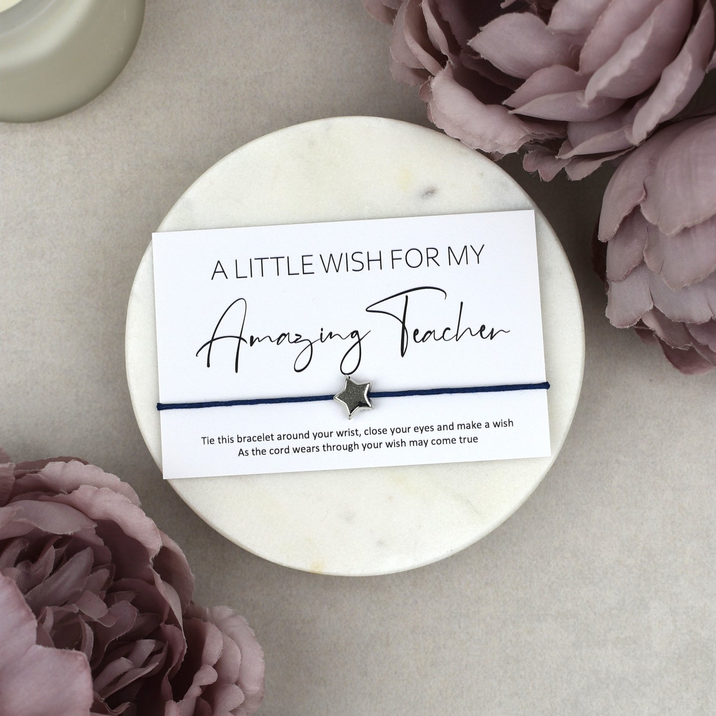 CLEARANCE - A Little Wish For My Amazing Teacher Wish Bracelet