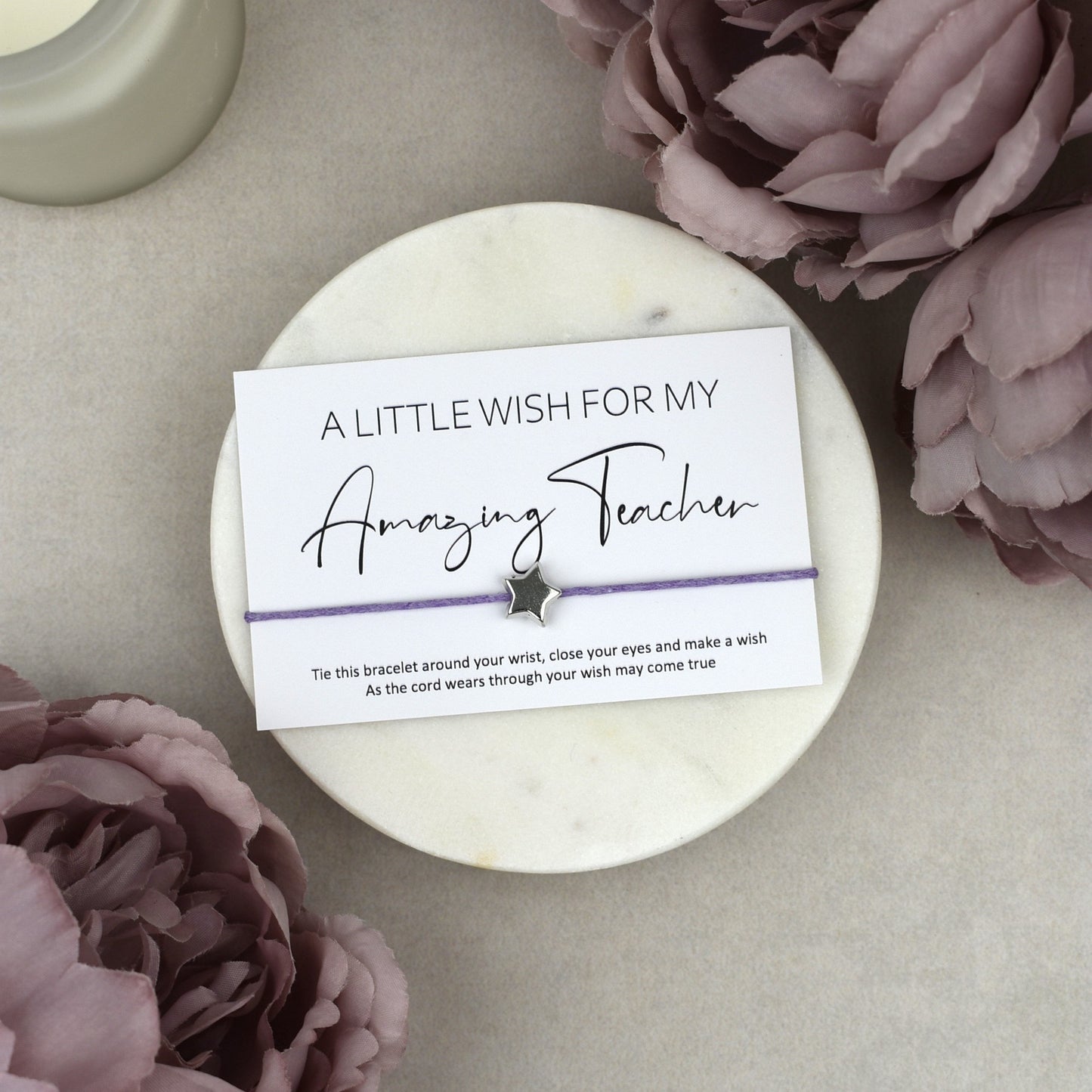 CLEARANCE - A Little Wish For My Amazing Teacher Wish Bracelet