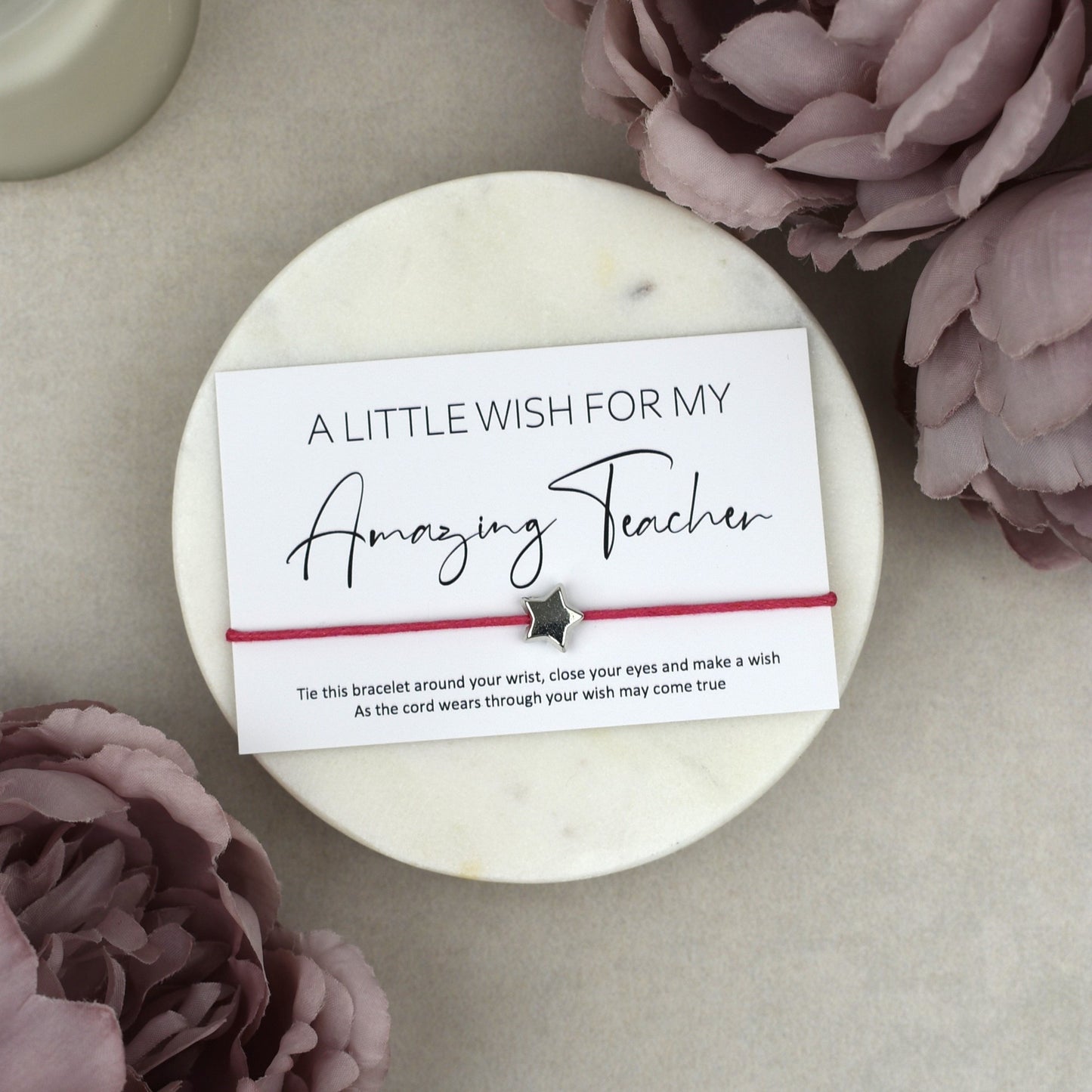 CLEARANCE - A Little Wish For My Amazing Teacher Wish Bracelet