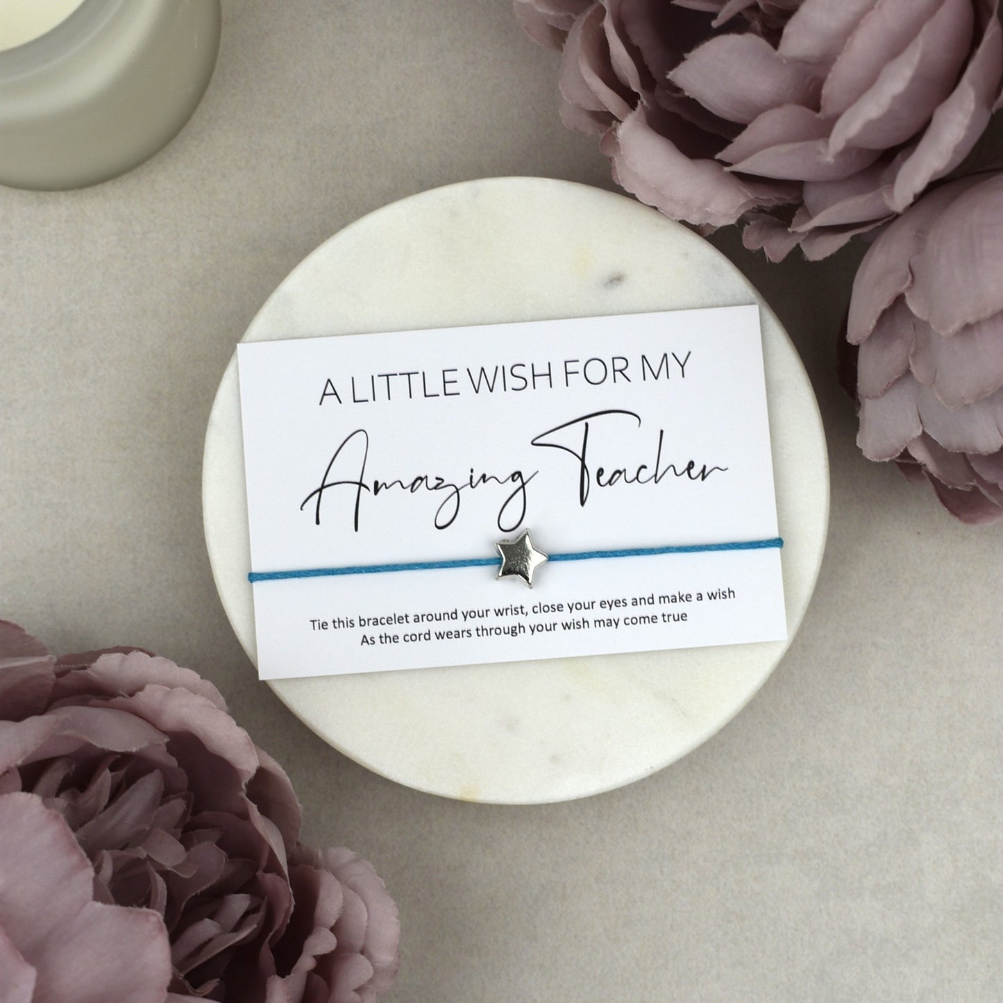 CLEARANCE - A Little Wish For My Amazing Teacher Wish Bracelet