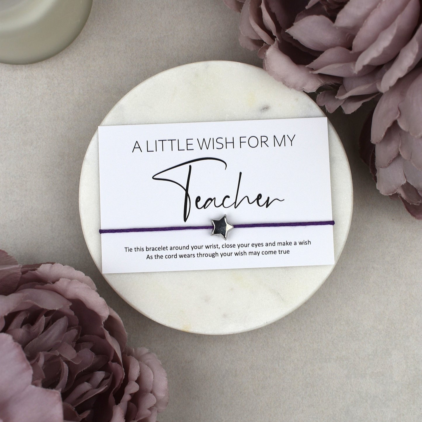 CLEARANCE - A Little Wish For My Teacher Wish Bracelet