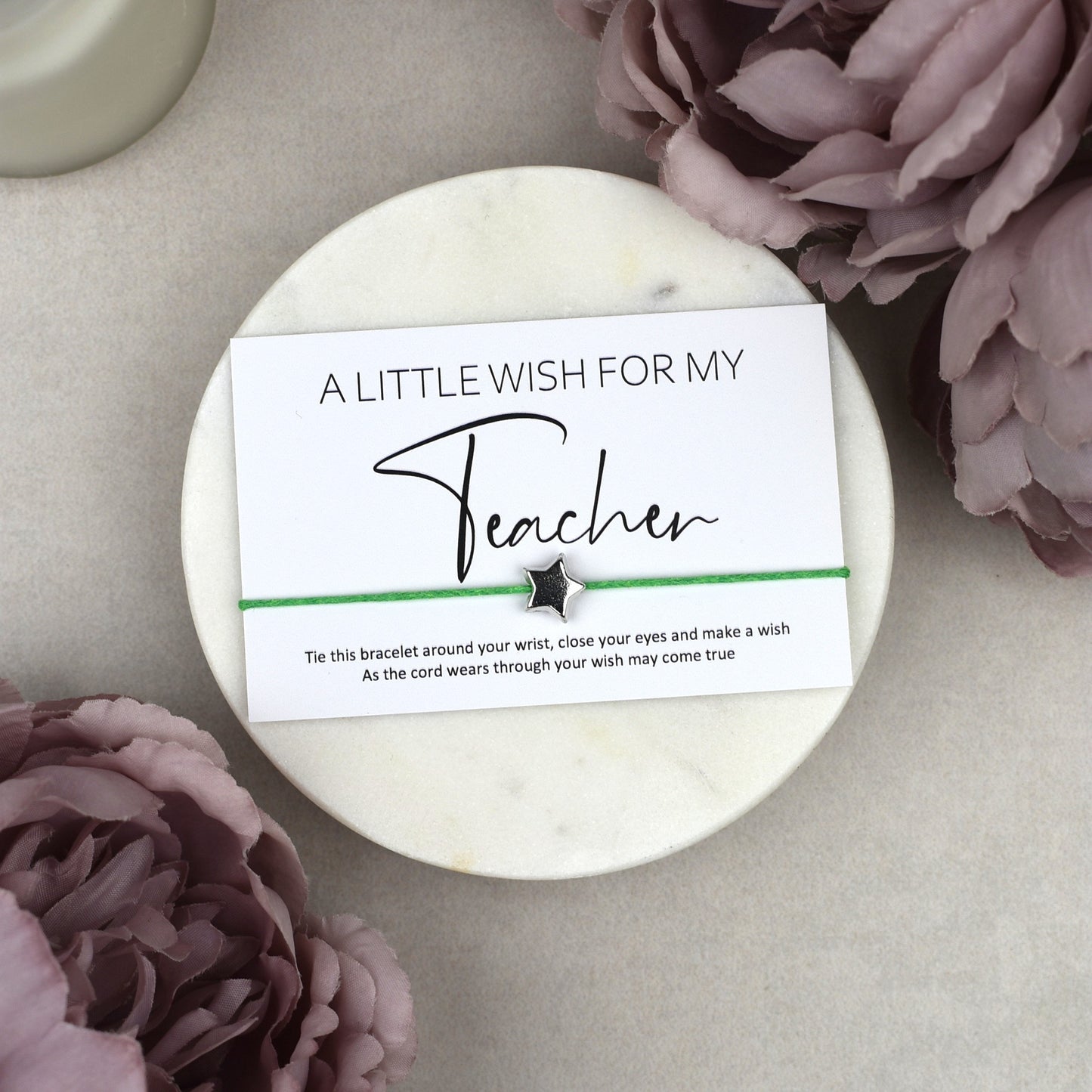 CLEARANCE - A Little Wish For My Teacher Wish Bracelet