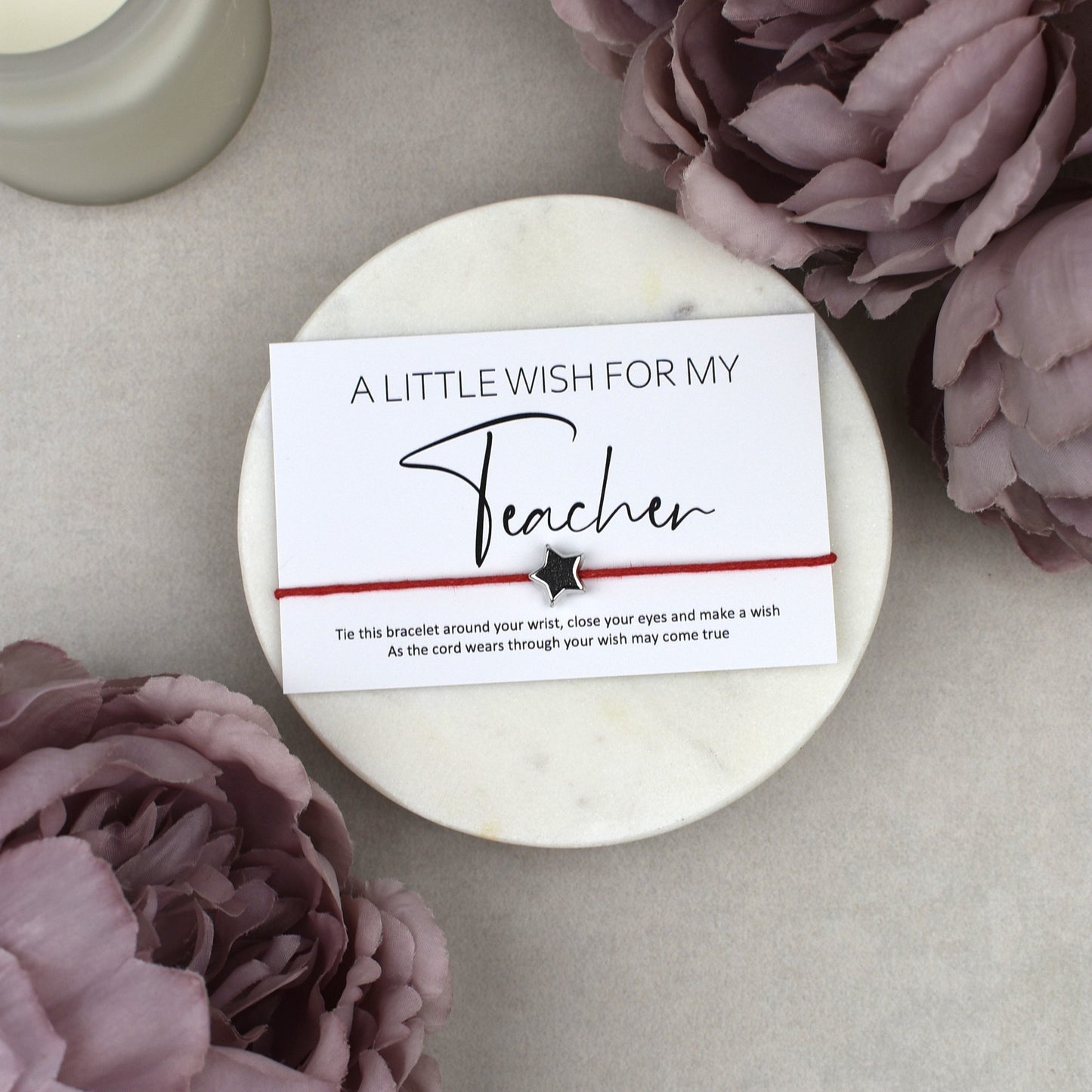 CLEARANCE - A Little Wish For My Teacher Wish Bracelet