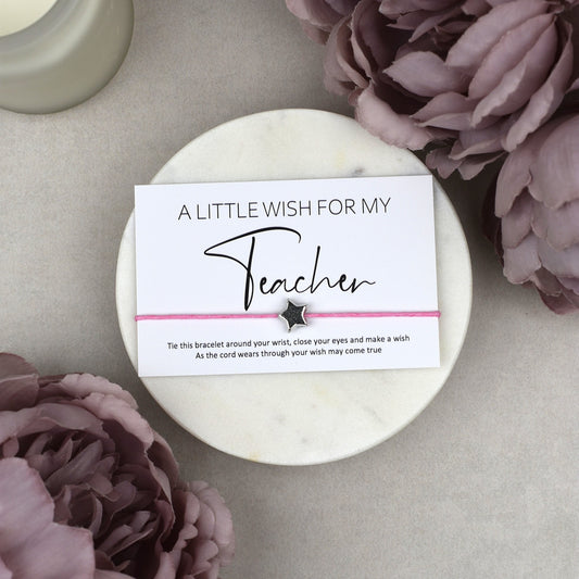 CLEARANCE - A Little Wish For My Teacher Wish Bracelet