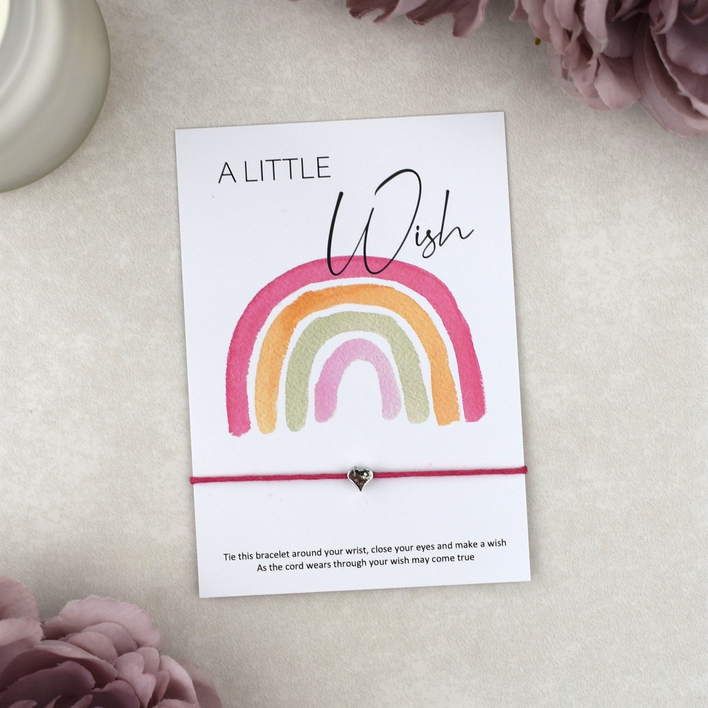 CLEARANCE - A Little Wish Rainbow Bracelet | Heart Charm
