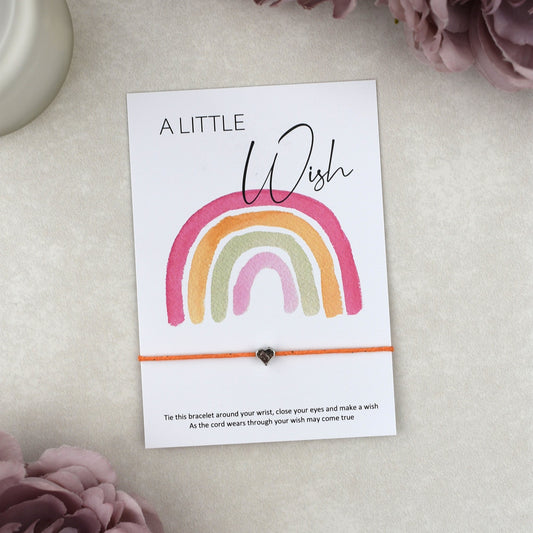 CLEARANCE - A Little Wish Rainbow Bracelet | Heart Charm
