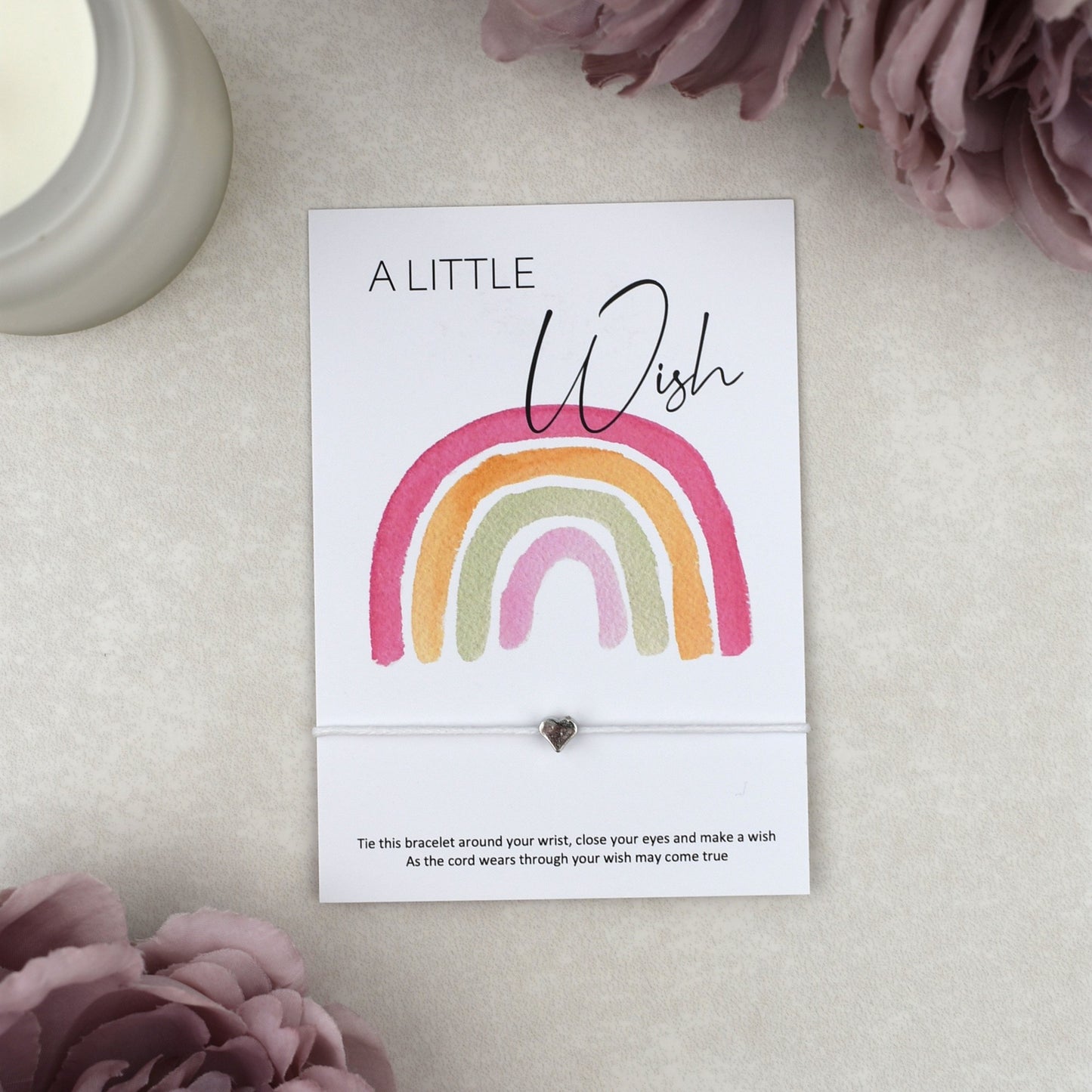 CLEARANCE - A Little Wish Rainbow Bracelet | Heart Charm