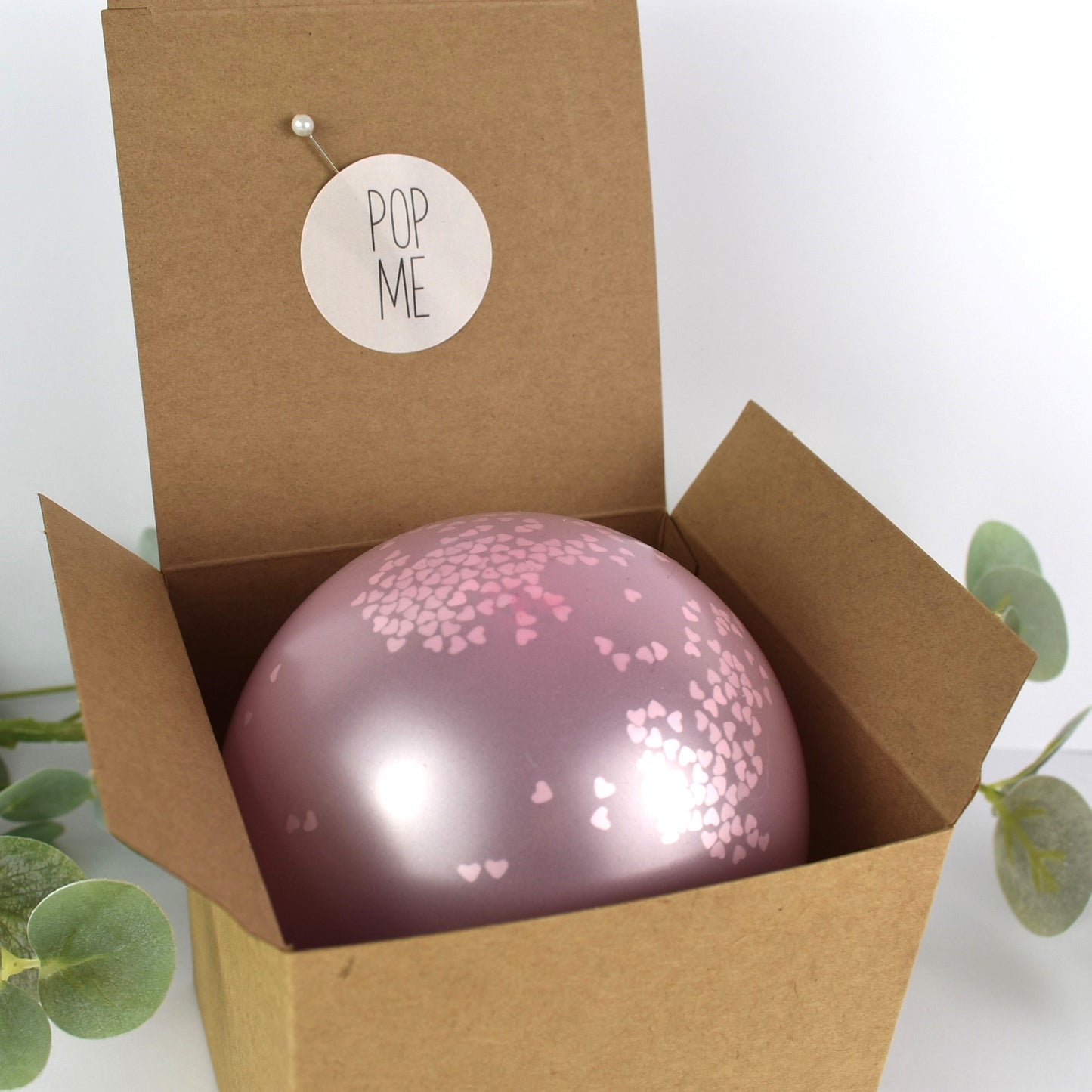 Personalised Pink Organza Balloon Proposal Box