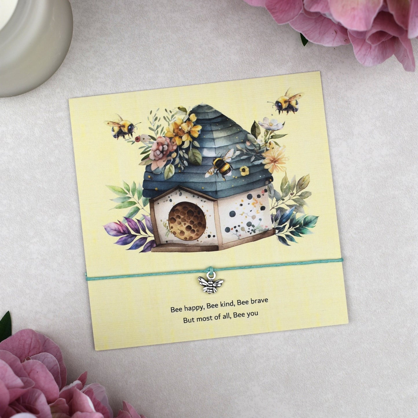 CLEARANCE - Bee Happy Wish Bracelet