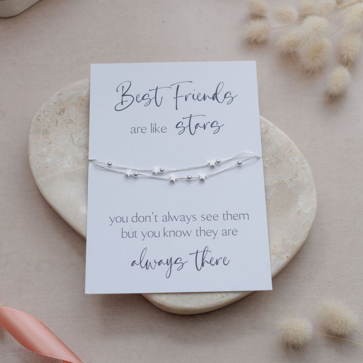 Best Friends Are Like Stars Bracelet - Star Charms