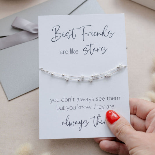 Best Friends Are Like Stars Bracelet - Star Charms