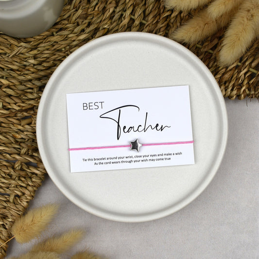 CLEARANCE - Best Teacher Wish Bracelet