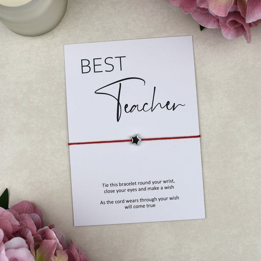 CLEARANCE - Best Teacher Wish Bracelet