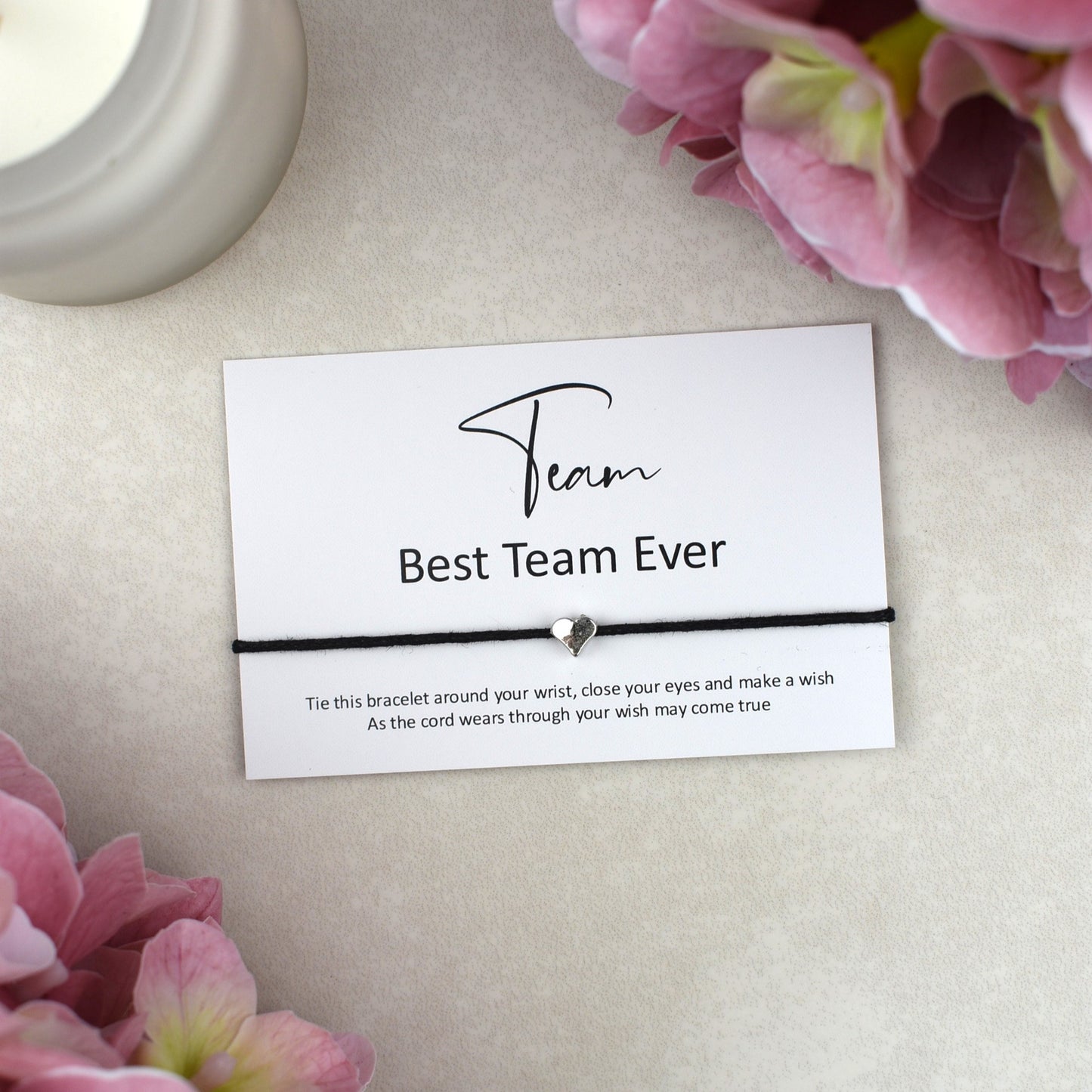 CLEARANCE - Team - Best Team Wish Bracelet | Heart Charm