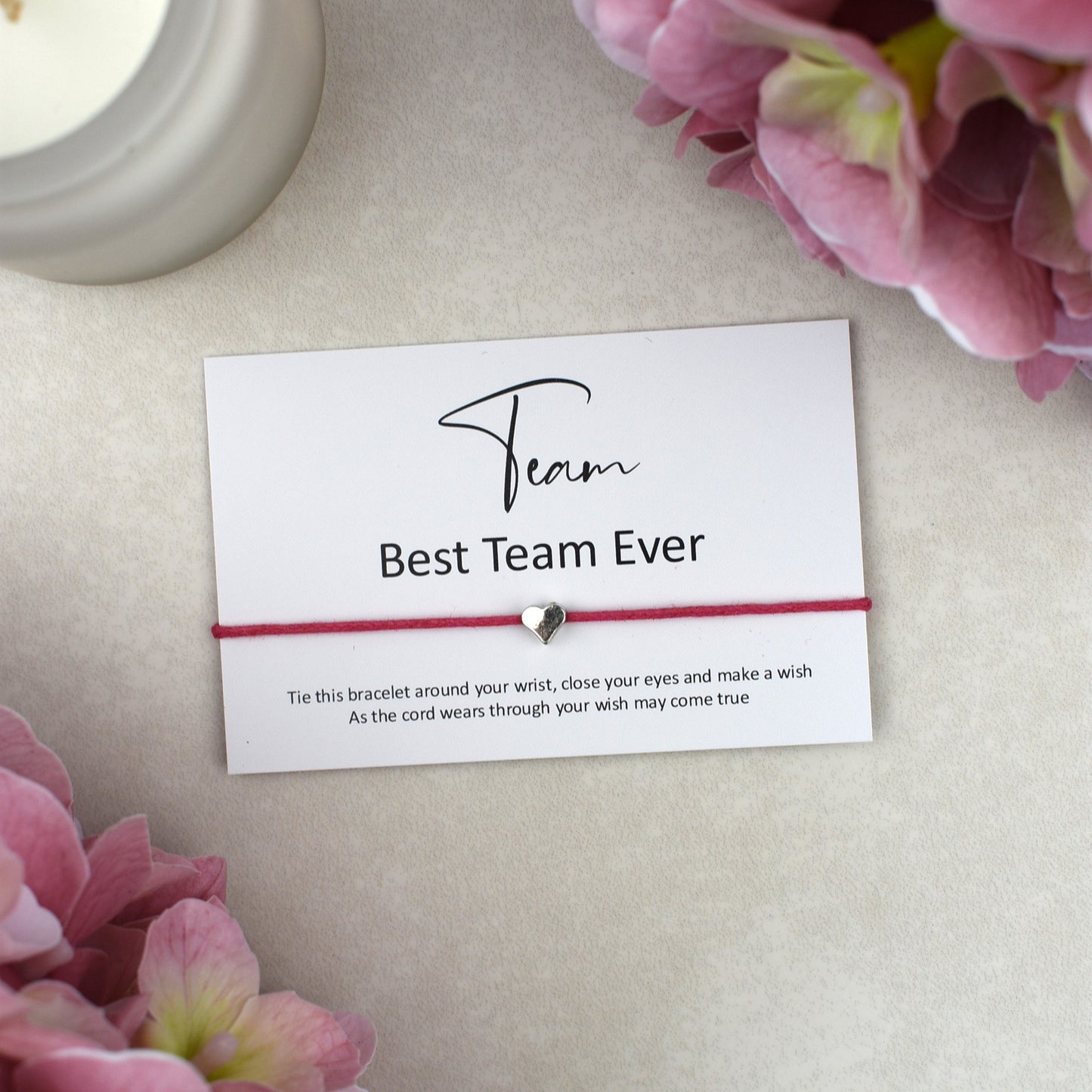 CLEARANCE - Team - Best Team Wish Bracelet | Heart Charm