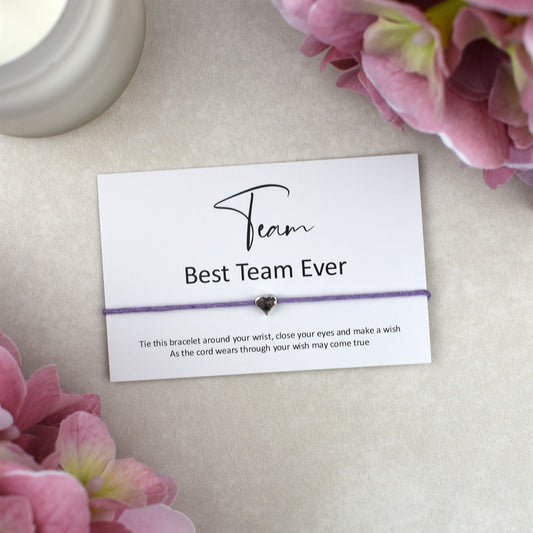 CLEARANCE - Team - Best Team Wish Bracelet | Heart Charm