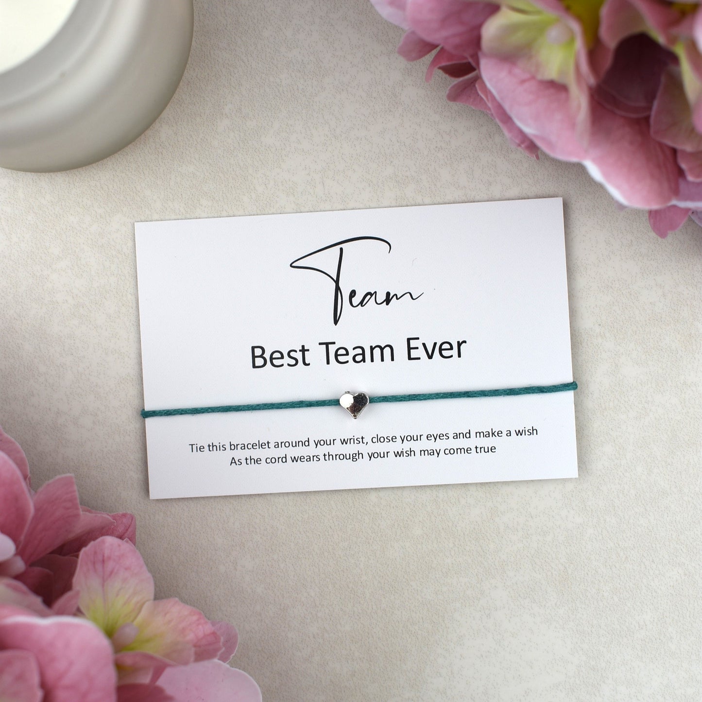 CLEARANCE - Team - Best Team Wish Bracelet | Heart Charm