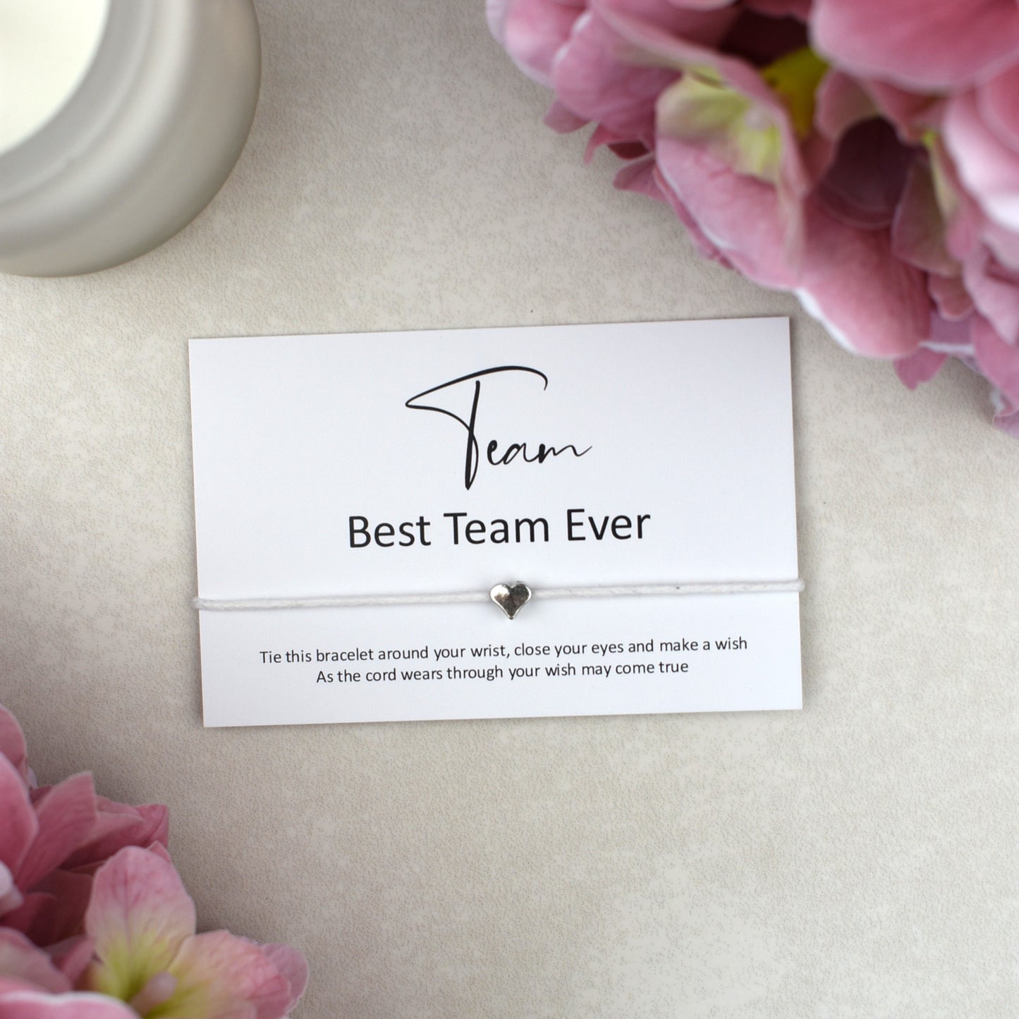 CLEARANCE - Team - Best Team Wish Bracelet | Heart Charm