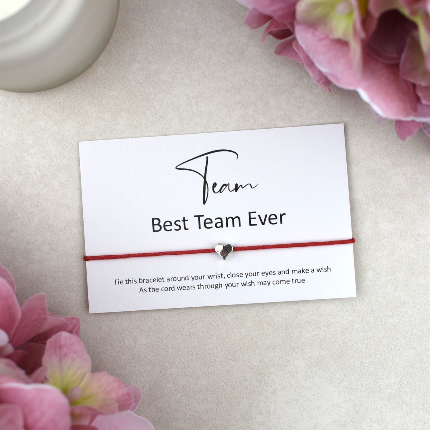 CLEARANCE - Team - Best Team Wish Bracelet | Heart Charm