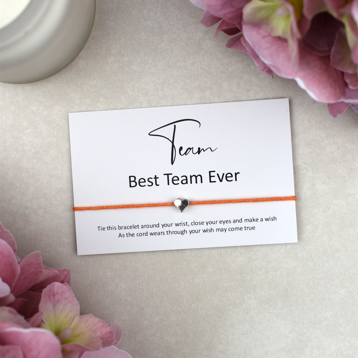 CLEARANCE - Team - Best Team Wish Bracelet | Heart Charm