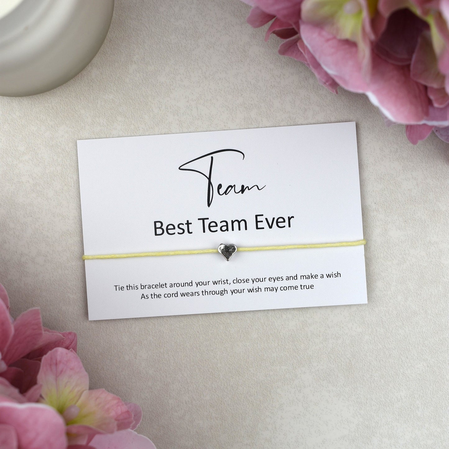 CLEARANCE - Team - Best Team Wish Bracelet | Heart Charm
