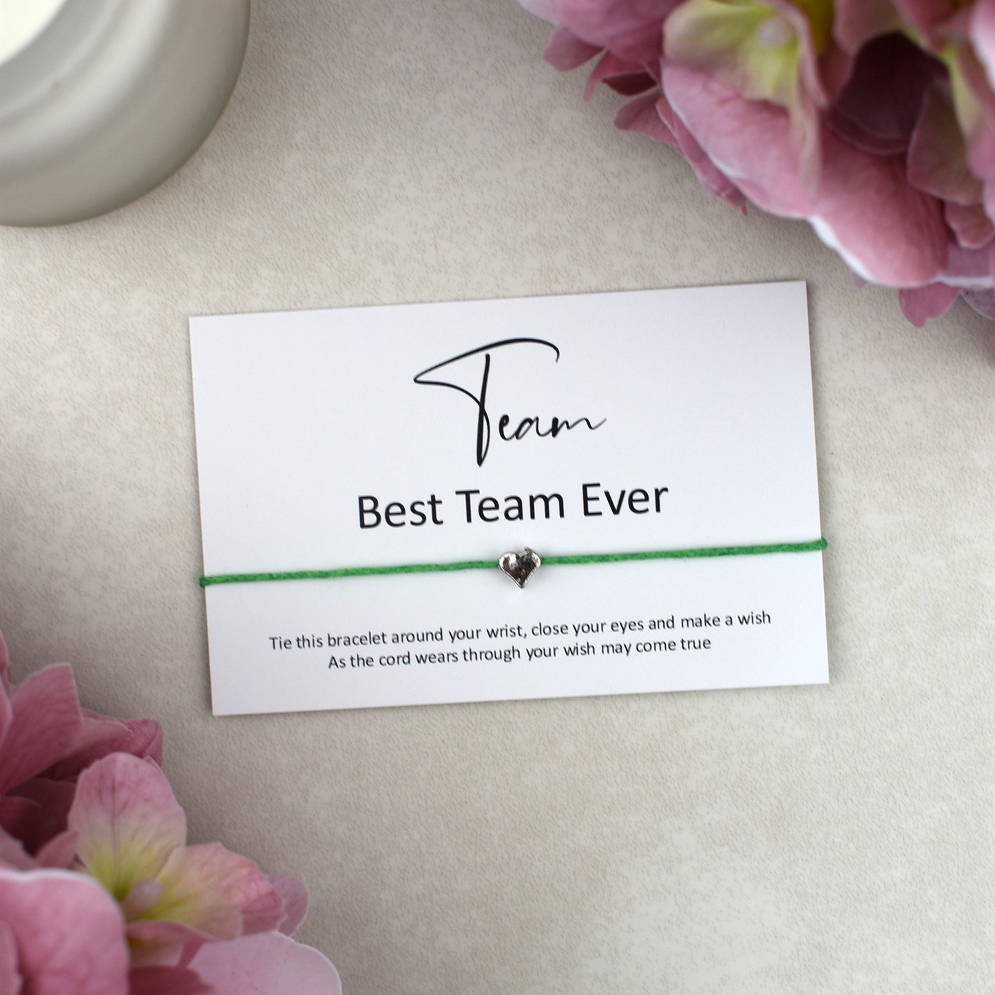 CLEARANCE - Team - Best Team Wish Bracelet | Heart Charm