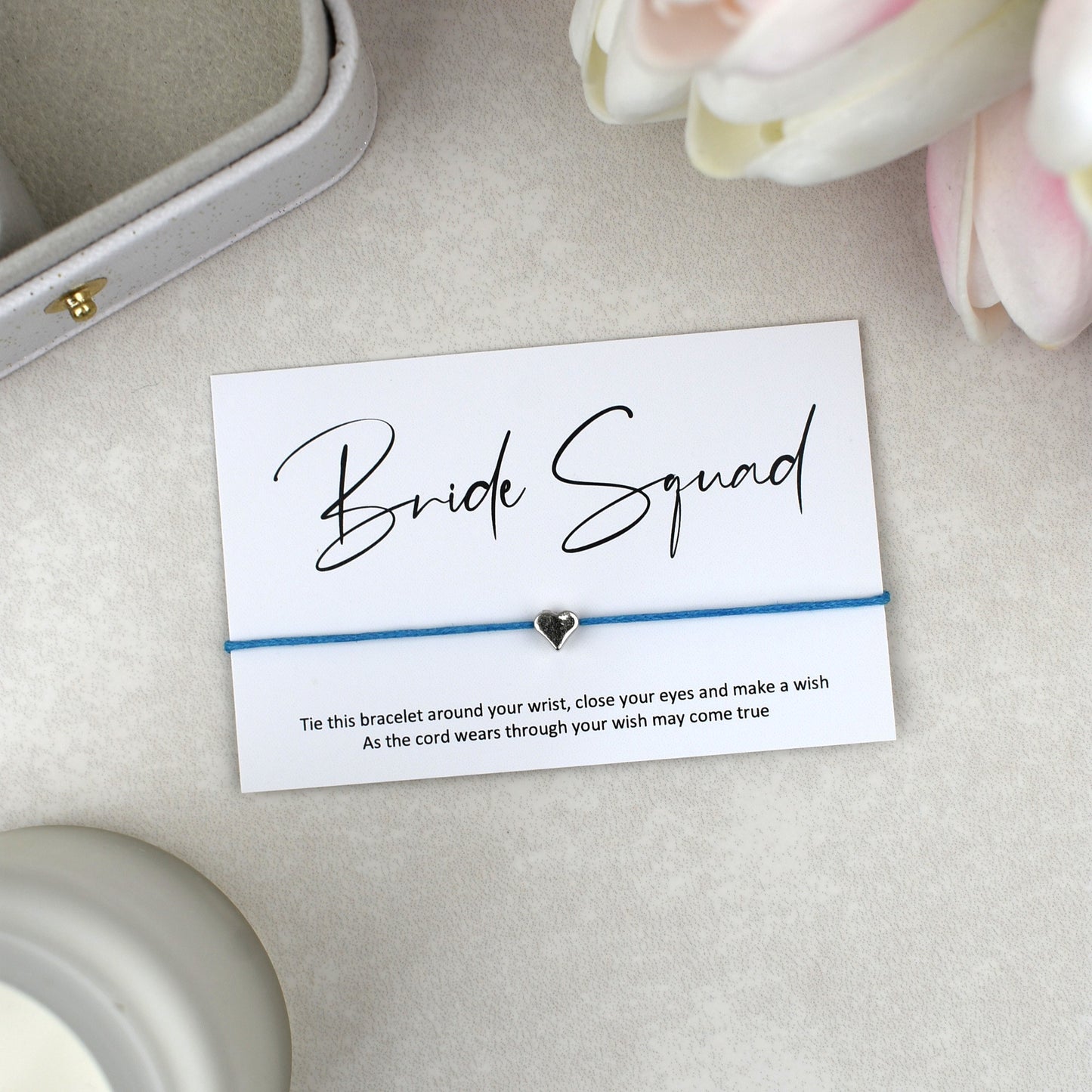 CLEARANCE - Bride Squad Wish Bracelet | Heart Charm