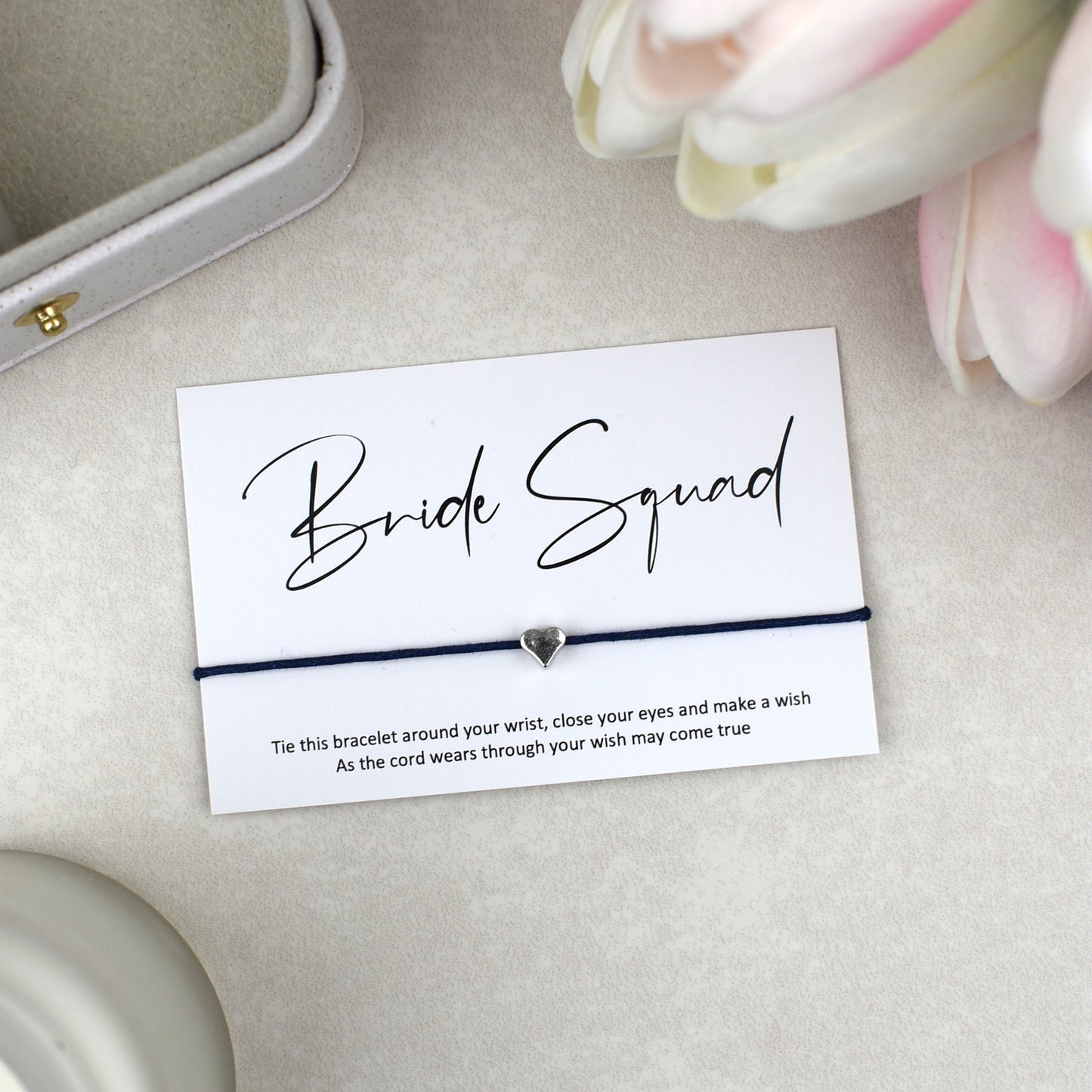 CLEARANCE - Bride Squad Wish Bracelet | Heart Charm