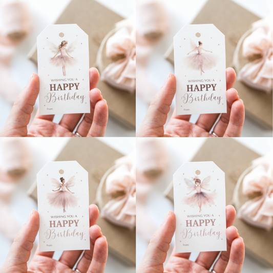 DIGITAL Fairy Happy Birthday Gift Tag Bundle