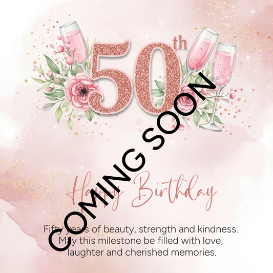 Happy 50th Birthday Bracelet Gift | Fifty & Fabulous Milestone Jewellery for Her