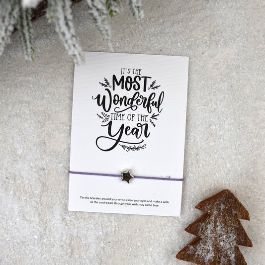 CLEARANCE - It's The Most Wonderful Time Of The Year Wish Bracelet