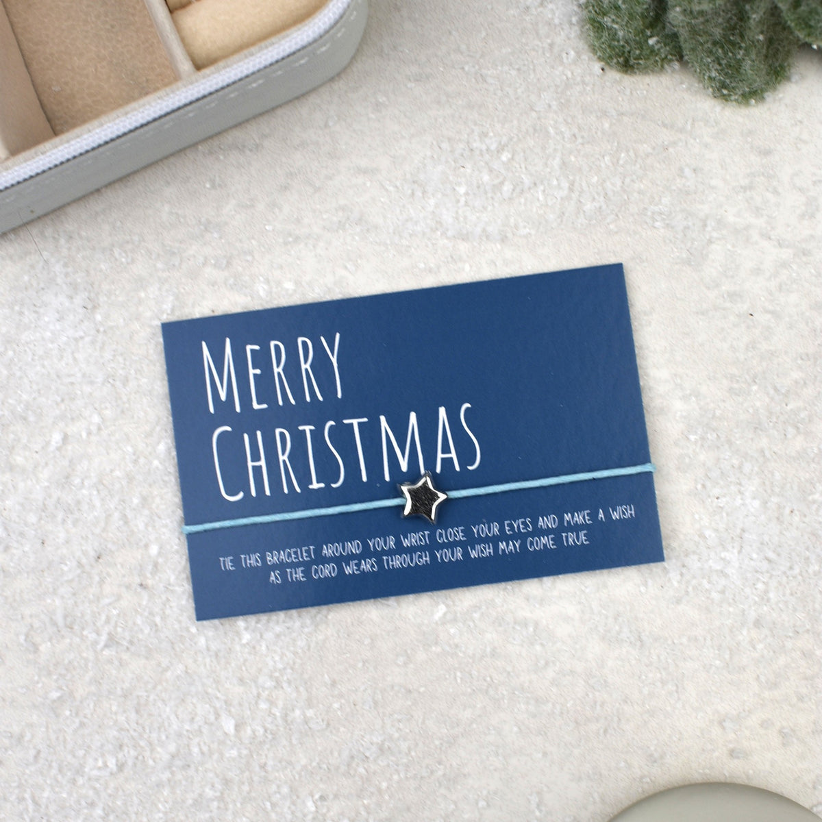 CLEARANCE - Merry Christmas Wish Bracelet - Blue