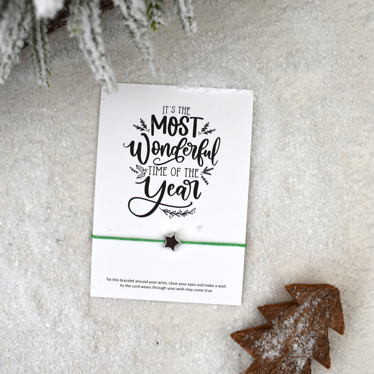 CLEARANCE - It's The Most Wonderful Time Of The Year Wish Bracelet