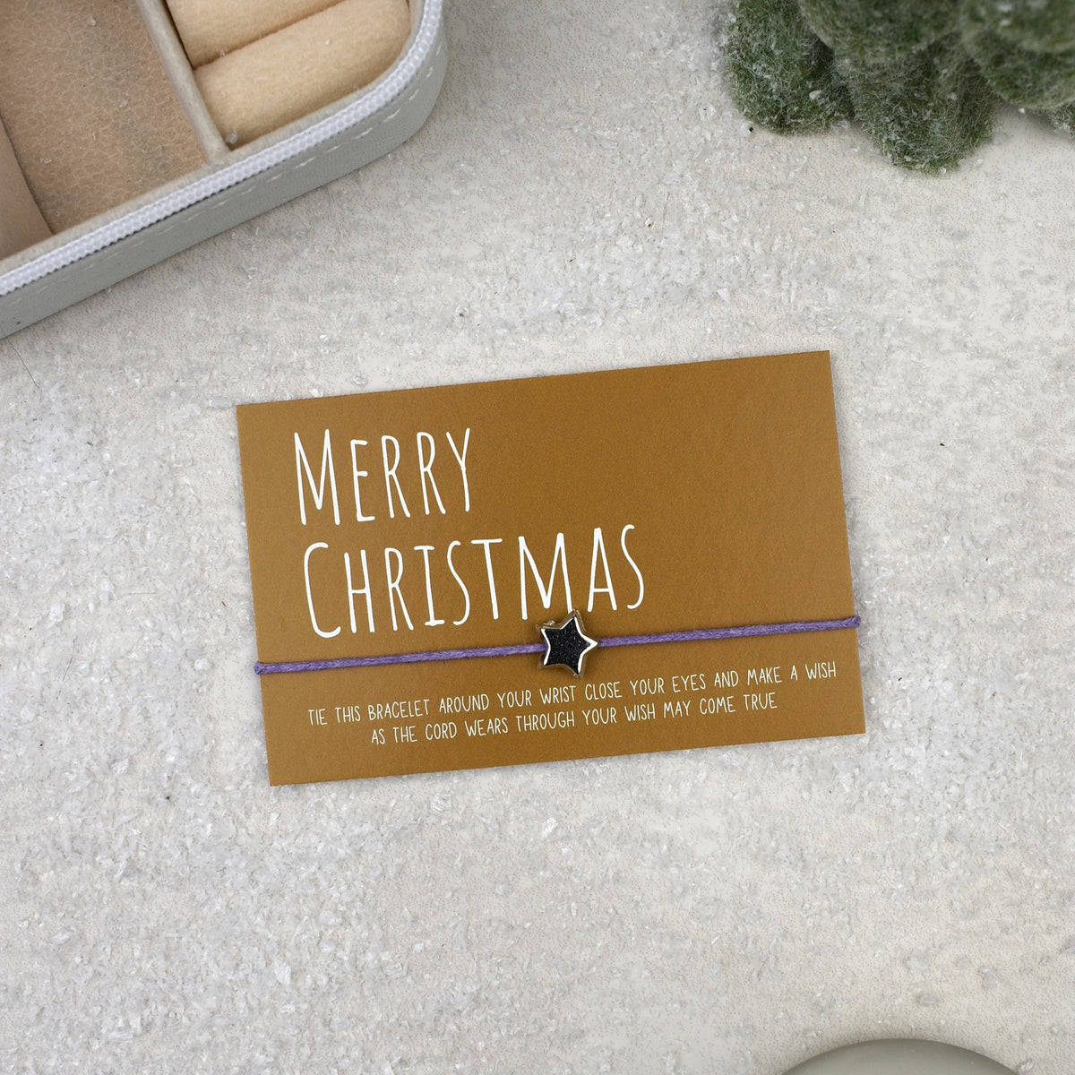 CLEARANCE - Merry Christmas Wish Bracelet - Gold