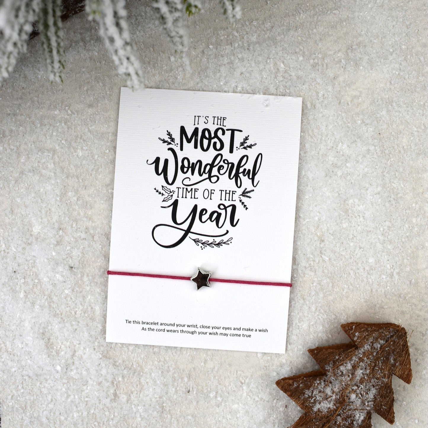 CLEARANCE - It's The Most Wonderful Time Of The Year Wish Bracelet
