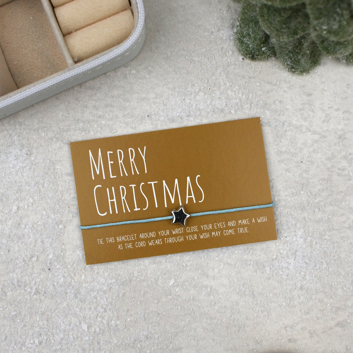 CLEARANCE - Merry Christmas Wish Bracelet - Gold