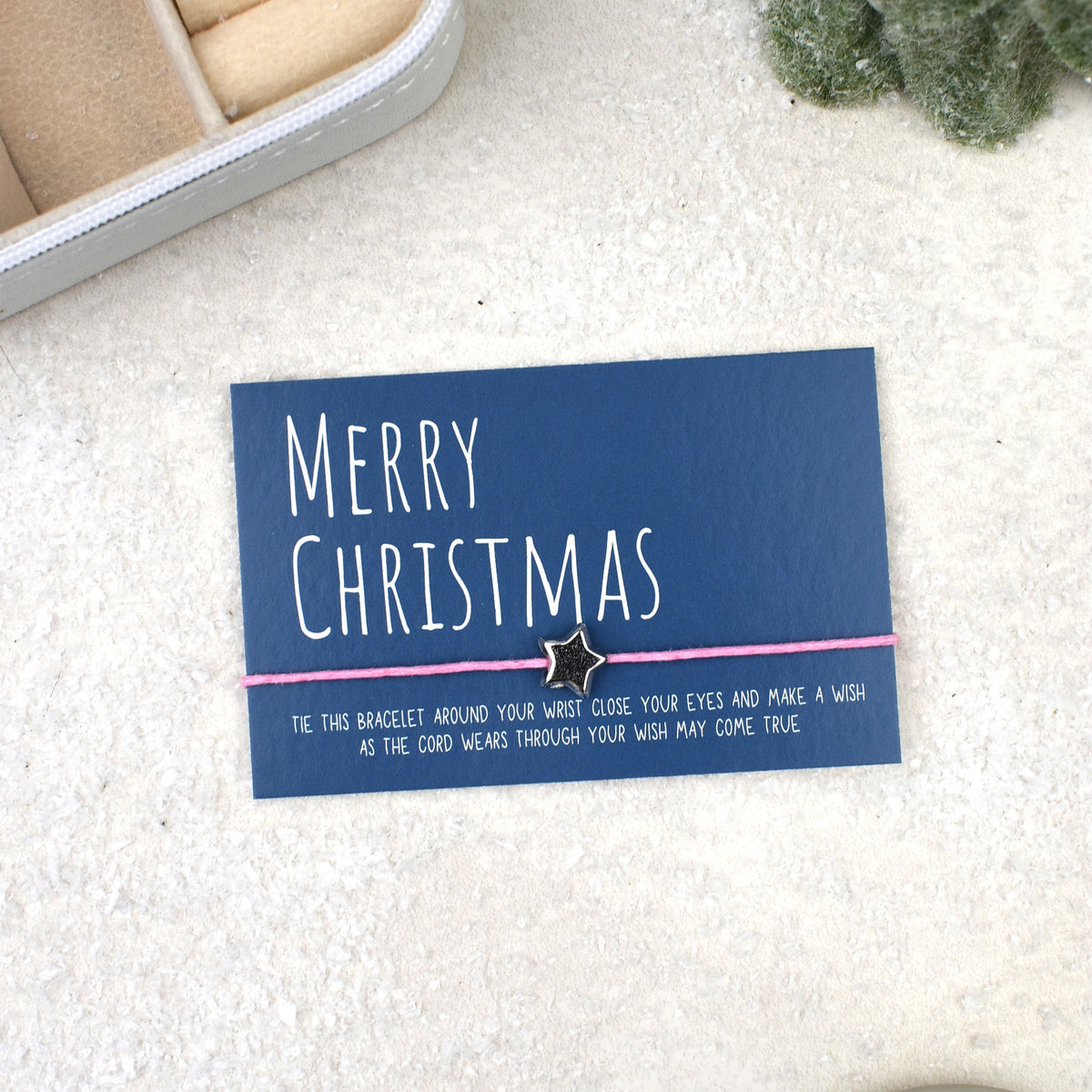 CLEARANCE - Merry Christmas Wish Bracelet - Blue