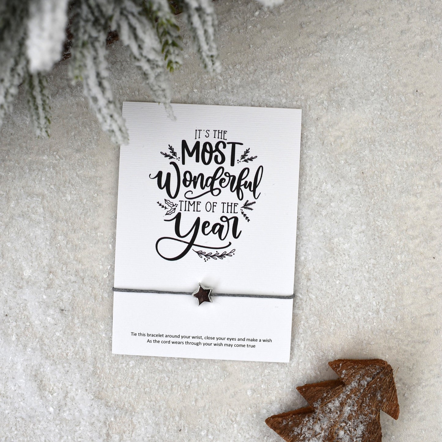 CLEARANCE - It's The Most Wonderful Time Of The Year Wish Bracelet