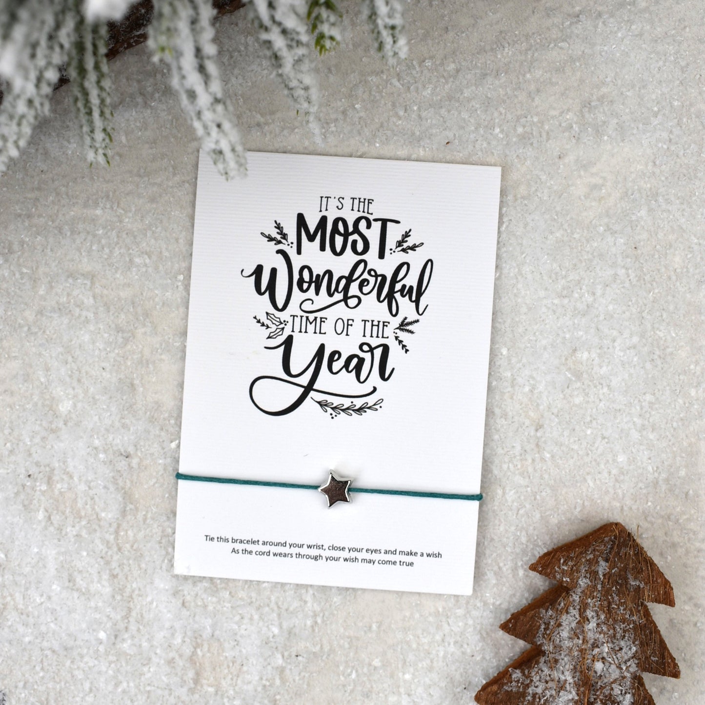 CLEARANCE - It's The Most Wonderful Time Of The Year Wish Bracelet